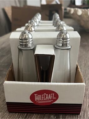 Set of 6 TableCraft Eiffel Tower Glass Salt and Pepper Shaker Set of 6